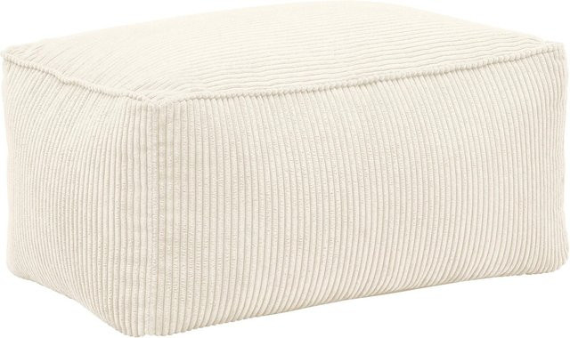 Mömax Hocker Caroline Softbody Weiß mit Stoffbezug - Bild 1