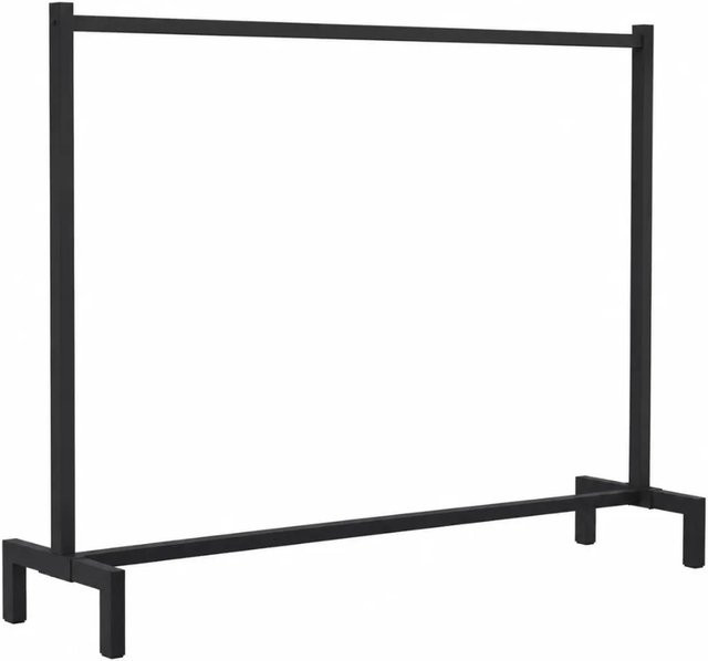 DELUKE Kleiderständer PAUL Kleiderstange im Industrial-Design aus Metall, Schwarz, B/T/H: 150 x 38 x 120 cm - Bild 1