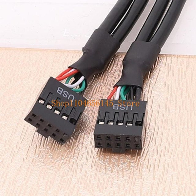 BGEKTOTH USB 2.0 Internes Mainboard-Verlängerungskabel 9-Pin Buchse zu Buchse in Schwarz - Bild 1