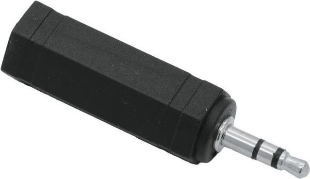 Omnitronic Stereo Adapter 3,5 mm Klinke auf 6,35 mm Klinke, Schwarz, 10er Pack - Bild 1