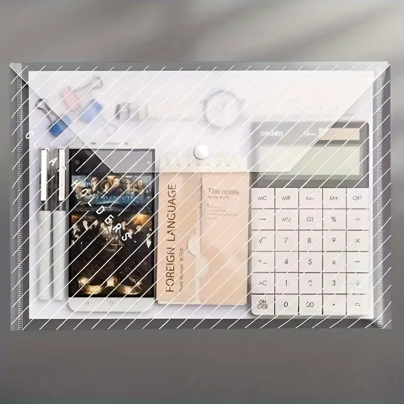 10 Stück wasserdichte Dokumententaschen aus Kunststoff in Transparent für Büro und Schule - Bild 2