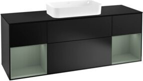 V&B Waschtischunterschrank Finion mit Wandbeleuchtung, Breite: 160 cm, Tiefe: 50,1 cm, Höhe: 50,1 cm, lackiert - Bild 1