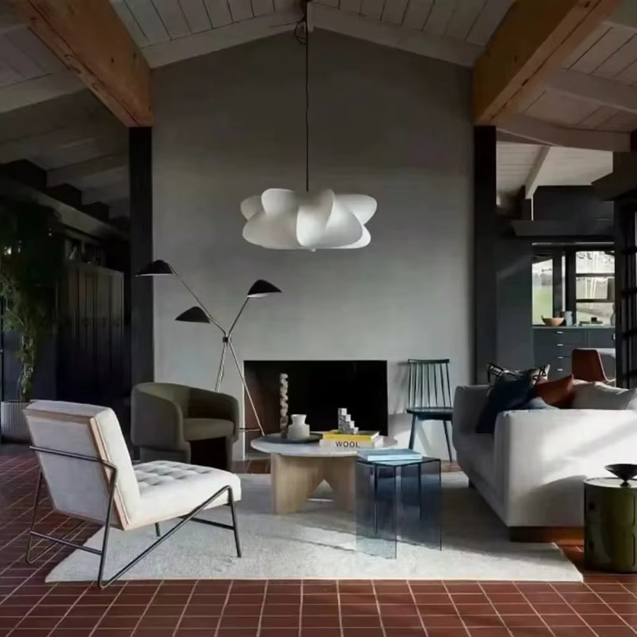JOYINLED Pendelleuchte im Wabi Sabi-Stil aus Seide und Metall, Schwarz, E27 - Bild 2