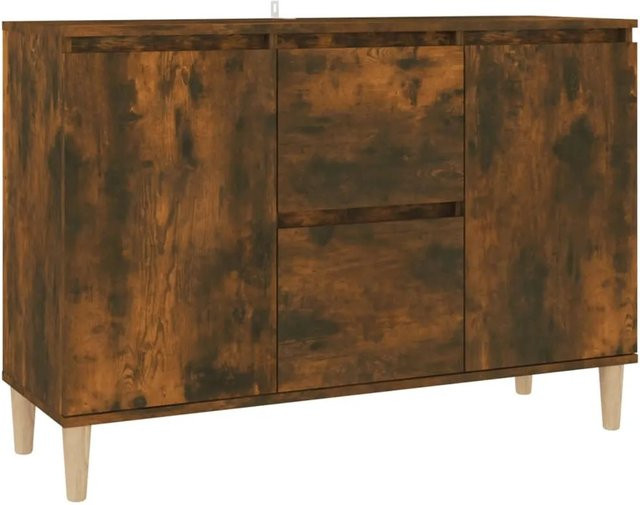 vidaXL Sideboard Räuchereiche in Braun aus Holzwerkstoff, B/T/H: 101,0 x 35,0 x 70,0 cm - Bild 1