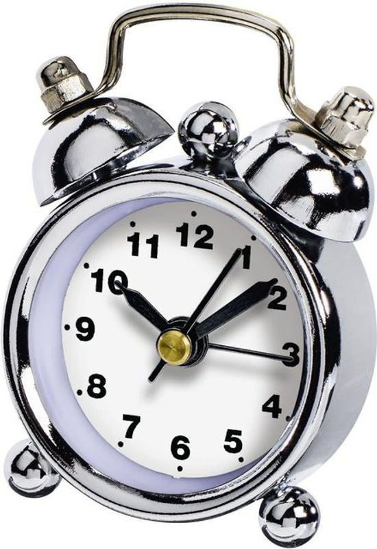 Hama Wecker Nostalgie Analog in Weiß und Silber aus Metall - Bild 1