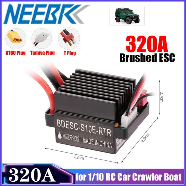 NEEBRC 320A Brushed ESC 60A Elektronischer Geschwindigkeitsregler, 1:10 - Bild 1
