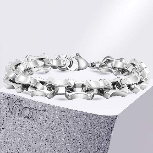 Vnox Armband, Edelstahl, silberne Farbe, Herren - Bild 1