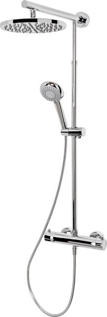 Schulte Duschsystem Rain mit Thermostat und Handbrause in Chrom - Bild 1