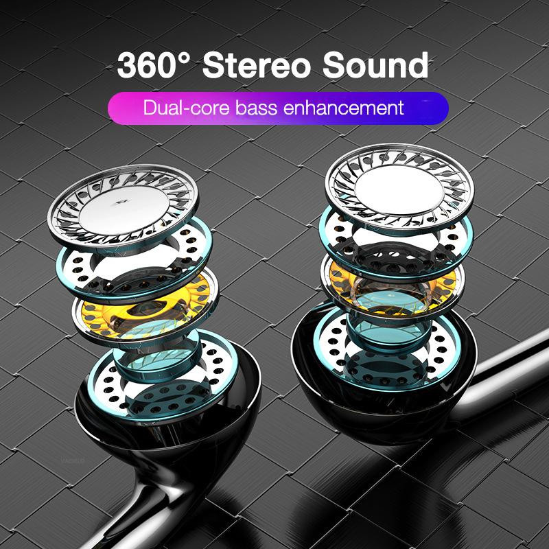 VAORLO In-Ear Stereo Kopfhörer mit Mikrofon, 3,5 mm Klinke, Gaming Headset für Musik und Sport, Schwarz - Bild 5