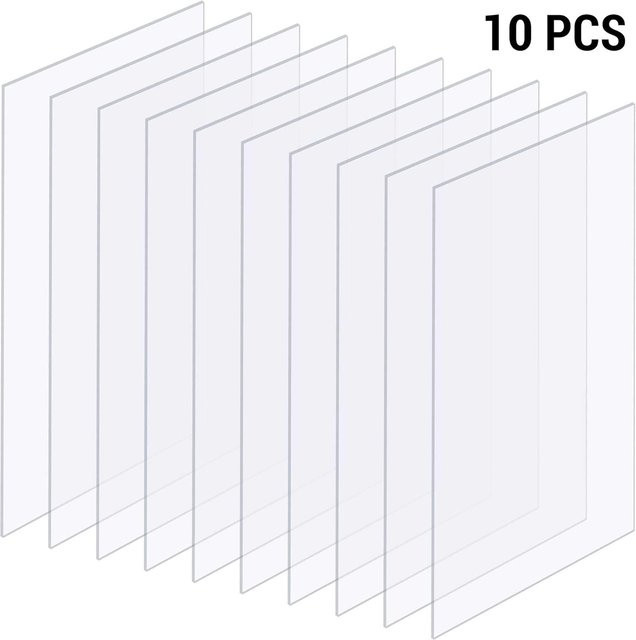 10 Stück transparente Acrylplatten aus Plexiglas für DIY-Displays, B/H: 12,7 x 17,8 cm - Bild 1