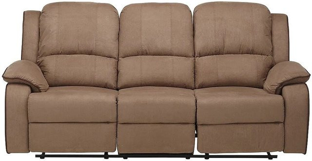 Relaxsofa Hernani von Vente-unique in Taupe aus Microfaser mit 210 cm Breite - Bild 1
