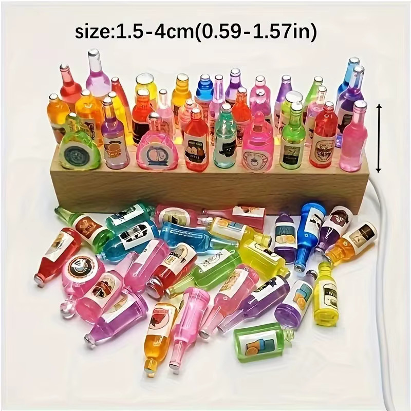 XYTLEZONE Mini-Getränkeflasche, Puppenhaus-Dekoration, 50-teiliges Set - Bild 3