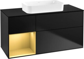 V&B Waschtischunterschrank Finion in Blau Lacquer, Breite: 120 cm, Tiefe: 60 cm - Bild 1