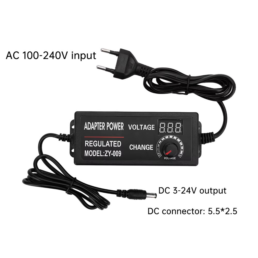 Einstellbares Schaltnetzteil diymore AC100-240V zu DC 3V-24V in Schwarz mit Display - Bild 2