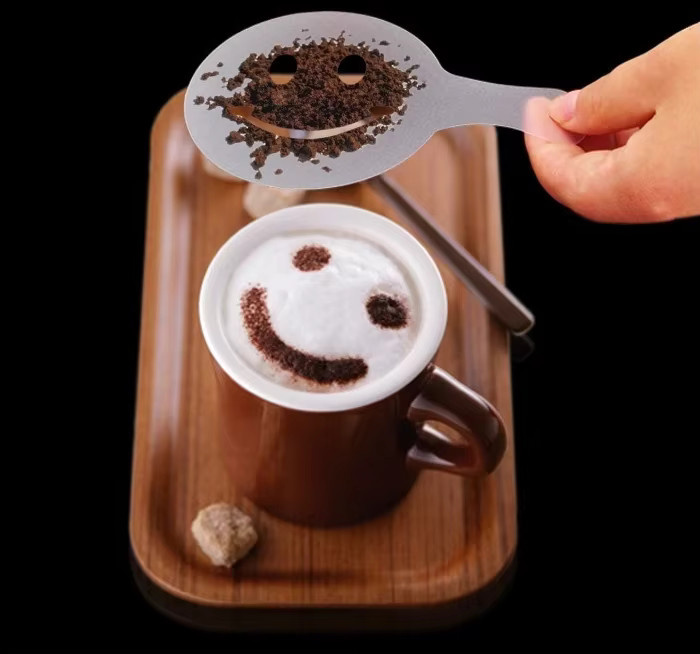 16-teiliges Set Kaffee Schablonen für Latte Art und Cappuccino aus Kunststoff zur Dekoration von Kaffee und Kuchen - Bild 4