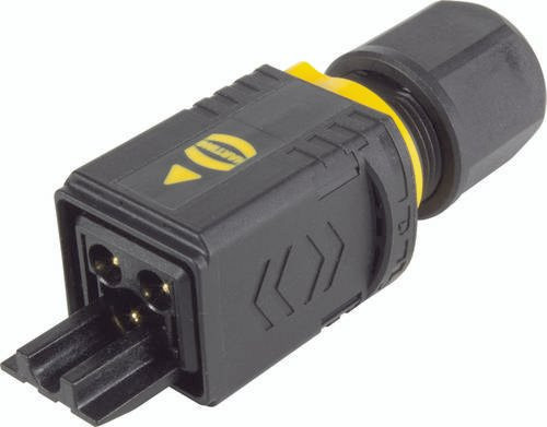 HARTING Steckverbinder-Set 09461453421 in Schwarz mit 2 Polen plus PE - Bild 1