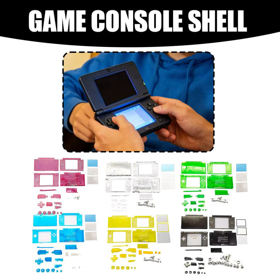 Ersatzgehäuse-Kit für Nintendo DS Lite Konsole mit Tasten, Schrauben und Zubehör in Weiß und Multicolour - Bild 2
