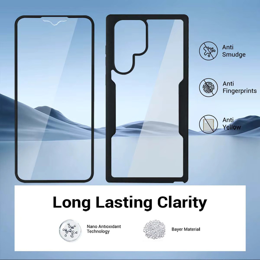 Samsung Handyhülle Anti Shock und Anti Fall 360 Grad Schutz Transparent für S25 S24 S23 Plus Ultra S23FE - Bild 3