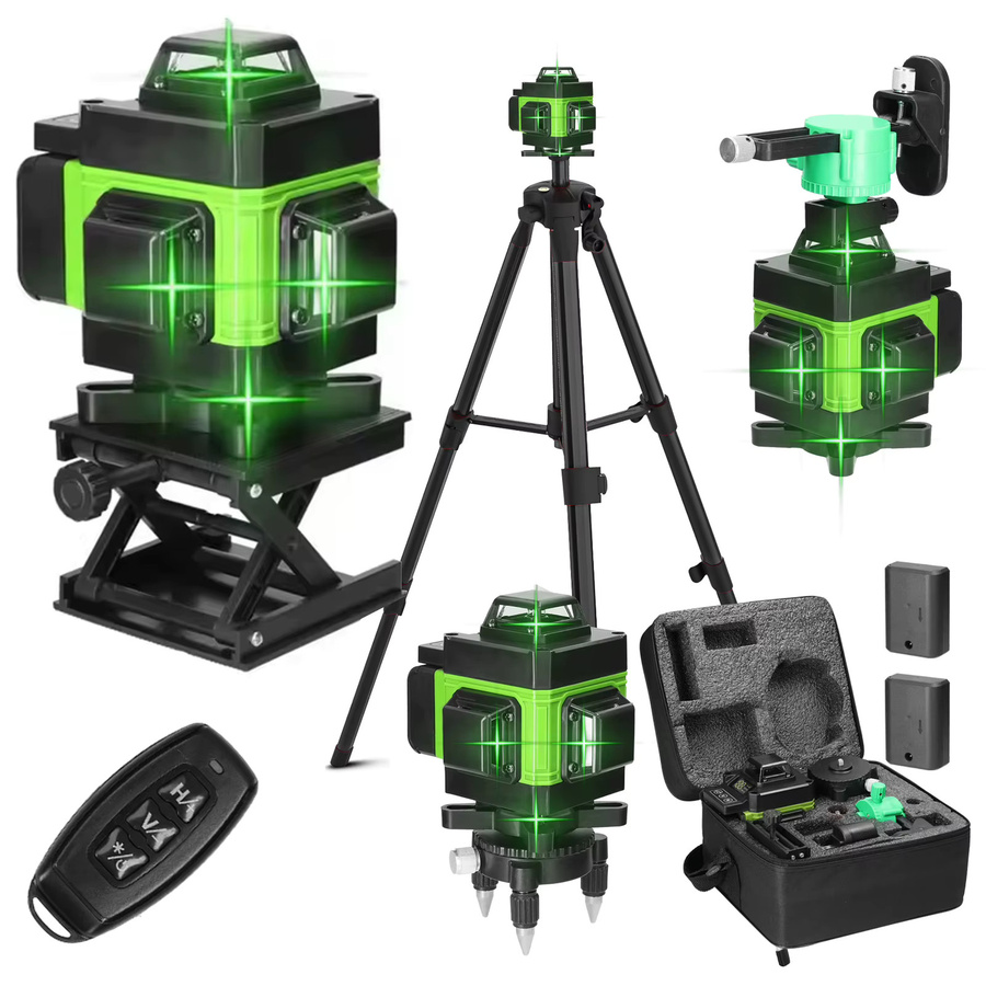 GECOFEER 16-Linien 4D Grüner Laser-Nivellierstrahl mit 360-Grad-Vollwinkel und automatische Nivellierung inklusive verstellbarem Stativ - Bild 5