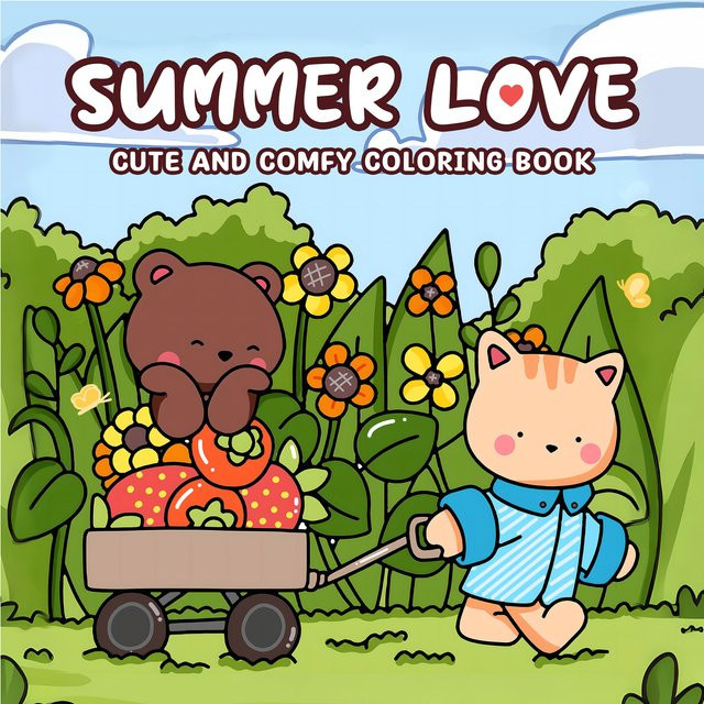 SOMMER LOVE Malbuch, Zeichenbuch, Erwachsene - Bild 1
