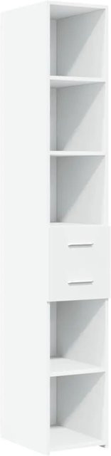 vidaXL Highboard Weiß aus Holzwerkstoff mit internen Regalen, B/T/H: 30 x 42,5 x 185 cm - Bild 1