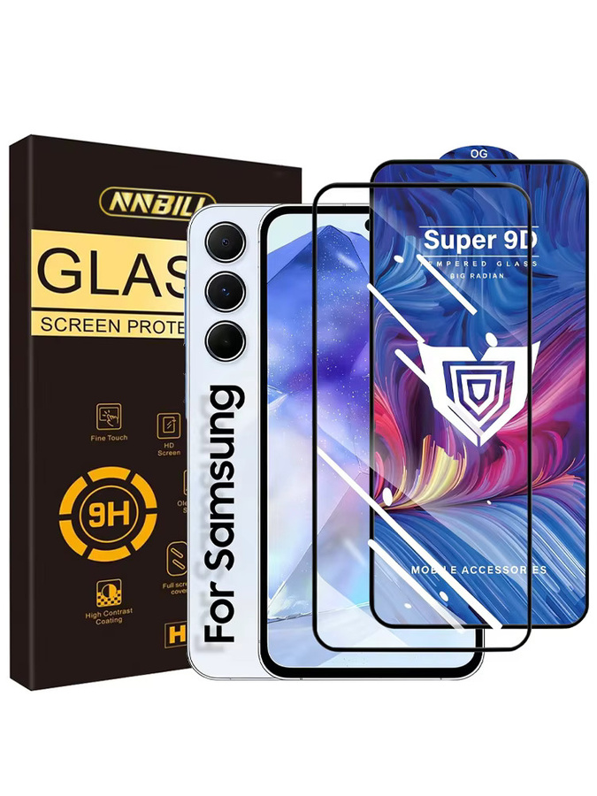 NNBILI Displayschutz aus gehärtetem 2,5D Glas mit 9H Härtegrad, transparent, für Samsung Galaxy A-Serie und Samsung Galaxy S-Serie - Bild 5
