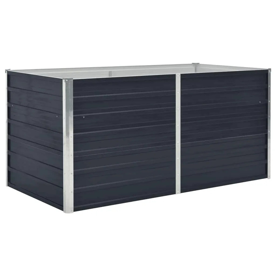 vidaXL Hochbeet aus verzinktem Stahl in Anthrazit, B/T/H: 160 x 80 x 45 cm - Bild 2