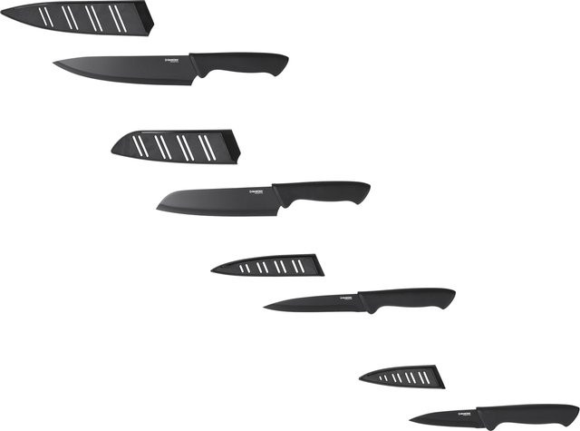 SILVERCREST Edelstahl-Messerset, 4-teilig, schwarz - Bild 1