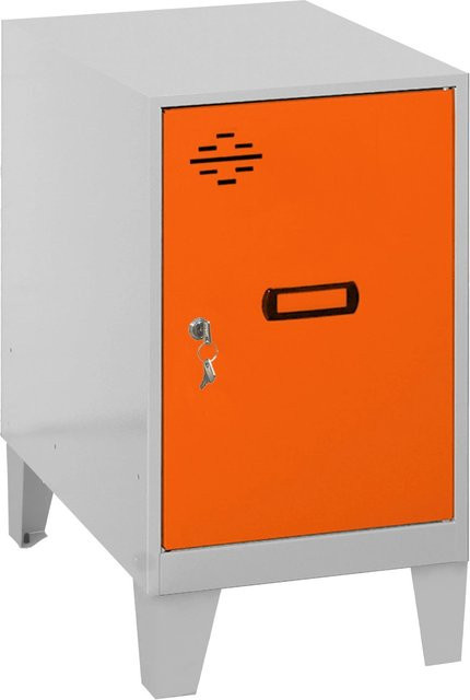 PROREGAL Schließfachwürfel AMEGO Spind mit Standfüßen, Farbe Orange-Grau, H x B x T: 57,5 x 30 x 50 cm - Bild 1