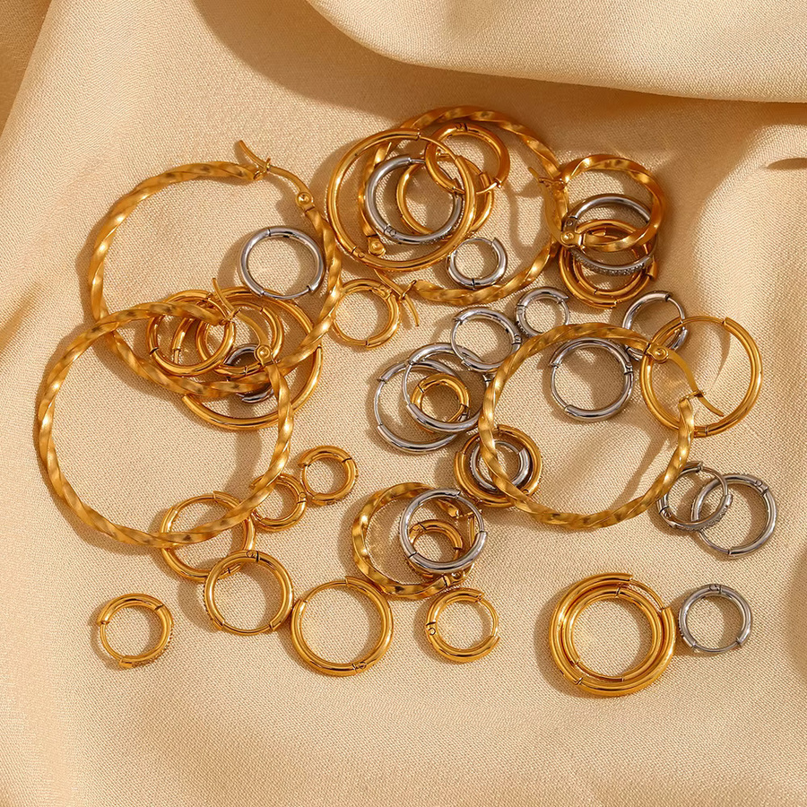 E.B.belle Creolen Edelstahl, Gold, Damen - Bild 2