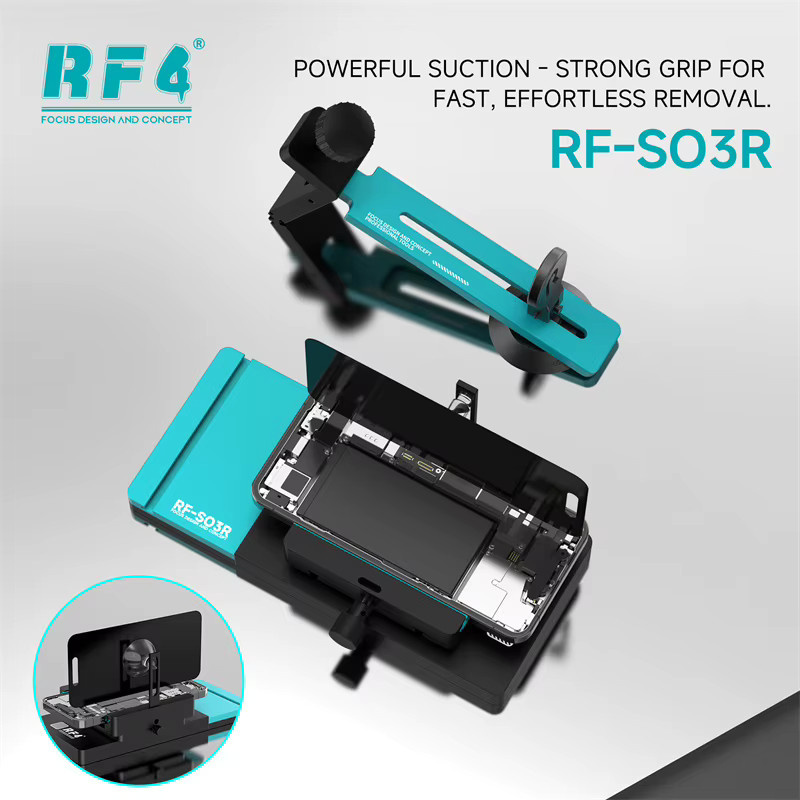 RF4 RF-SO3R Handy-Reparaturhalterung mit leistungsstarker Vakuum-Saugklemme zur LCD-Bildschirm-Entfernung und verstellbarer Breite - Bild 3