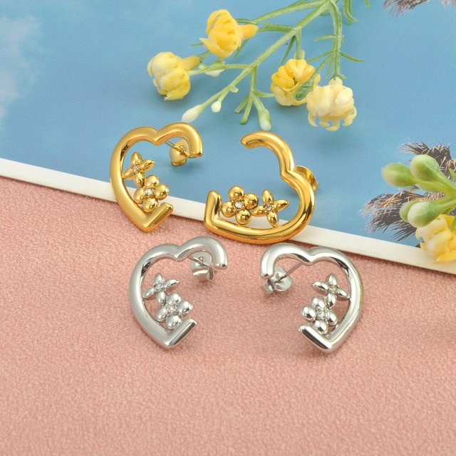 Lokaer Ohrring, Edelstahl, Gold, Zirkonia, Damen - Bild 1