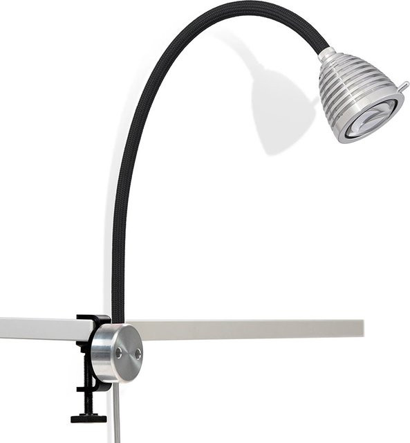 Less-n-more Athene Essentials LED-Klemmleuchte aus Aluminium in Schwarz mit warmweißem Licht (2700K) - Bild 1