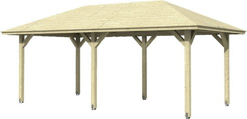 Skan Holz Pavillon Orleans 1 aus unbehandeltem Fichtenholz in Beige B/T/H: 374 x 656 x 314 cm - Bild 2