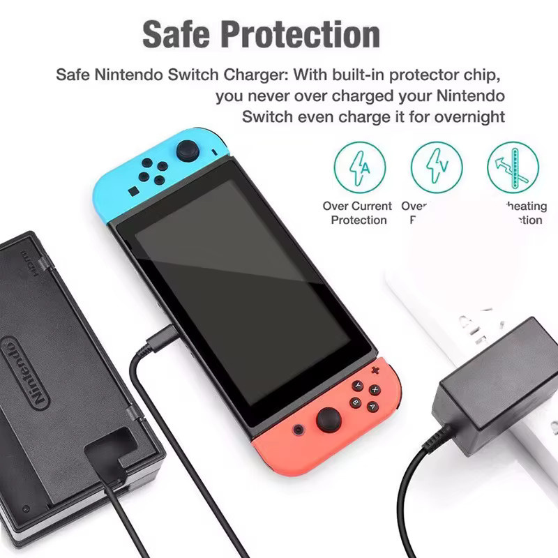 Lade Dock Ladestation für Nintendo Switch, OLED und Lite in Schwarz mit USB-A Anschluss - Bild 2