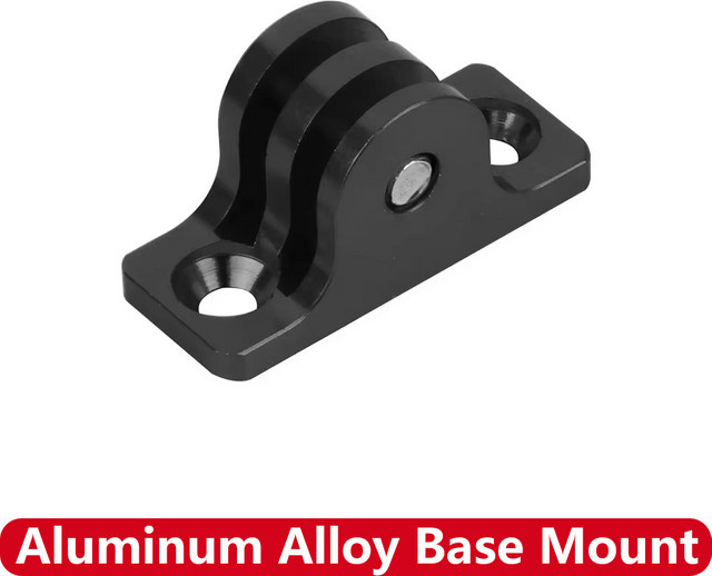 EXSKOF Heavy Duty Aluminiumlegierung Flat Mount Base für GoPro Hero 13 12 11 10 9 8 SJCAM AKASO DJI Action Camera Helm und Fahrrad Halterung in Schwarz - Bild 1