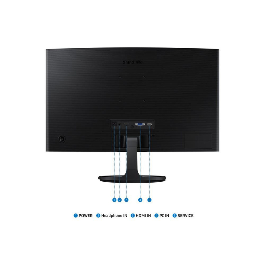 Samsung Essential S3 S24D364GAUXEN Curved LED-Monitor, 24 Zoll, Full HD, 100Hz, VA-Panel, Schwarz - Bild 3