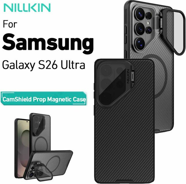 Nillkin CamShield Prop magnetische Schutzhülle für Samsung Galaxy S26 Ultra in Schwarz und Transparent mit Objektivschutz und Anti-Fingerabdruck-Beschichtung - Bild 1