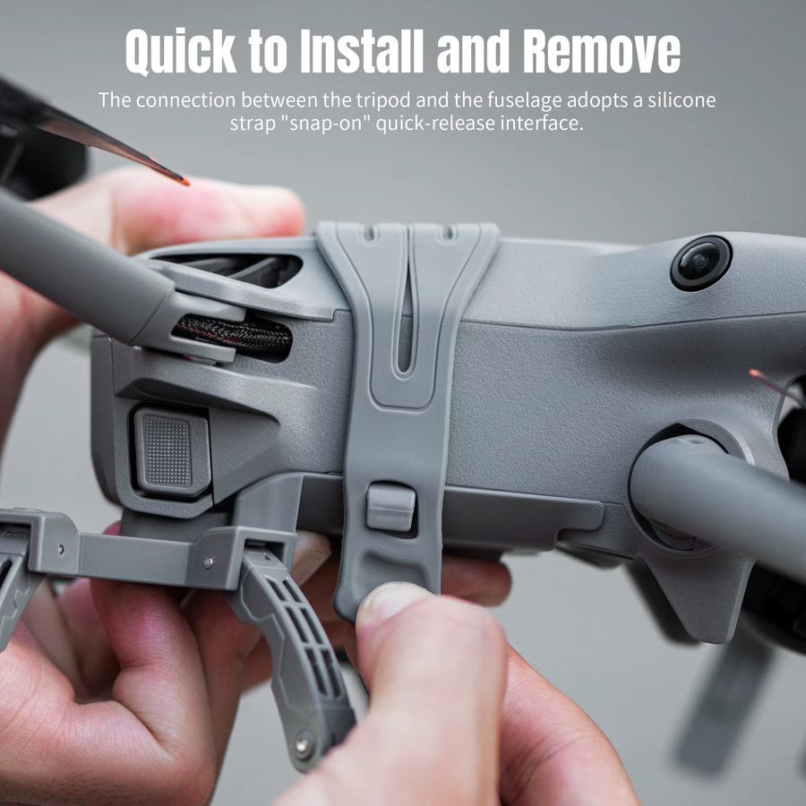 STARTRC Fahrwerk für DJI Mini 5 Pro Drohne, Spider Gears Extensions mit erhöhter Landung und faltbarem Schnellverschluss, Grau - Bild 3