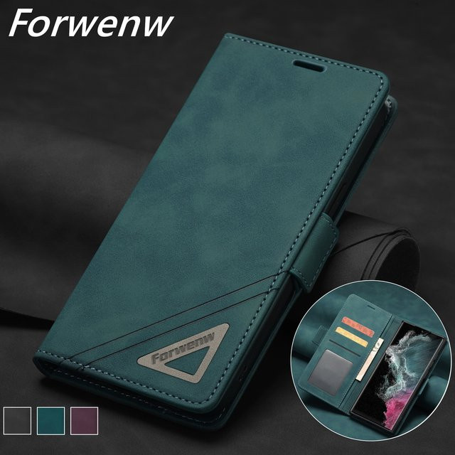 Flip Ledertasche Brieftasche Abdeckung für Samsung Galaxy S23 S22 Ultra S21 FE S20 A14 A34 A54 A13 A33 A53 A23 A73 A52 A72 A12 A32 A04 in Blau - Bild 1