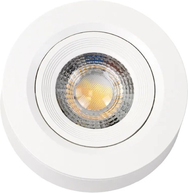 LUXULA LED Einbauspot rund in Weiß mit CCT Farbwahl, 5W, 500lm, Ø 75mm - Bild 1