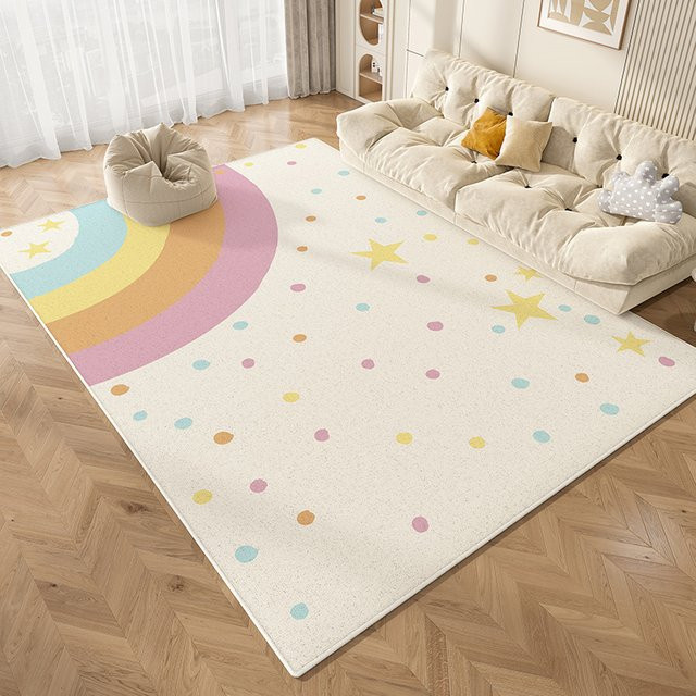 VIKAMA Kinderzimmer-Spielmatte mit Kinder-Motiv, waschbar und schmutzabweisend, Mehrfarbig - Bild 1