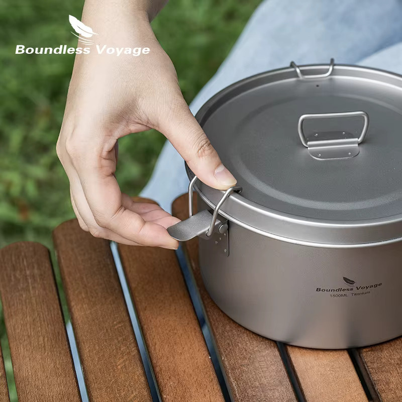 Boundless Voyage Titan-Dinnerbox aus Edelstahl in Silber mit 2 Deckeln und Clip-Verschluss für Picknick, Reisen und Schule - Bild 3