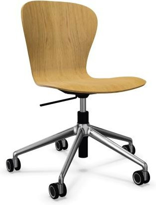 Thonet S 220 Drw Drehstuhl mit Rollen in Braun - Bild 1