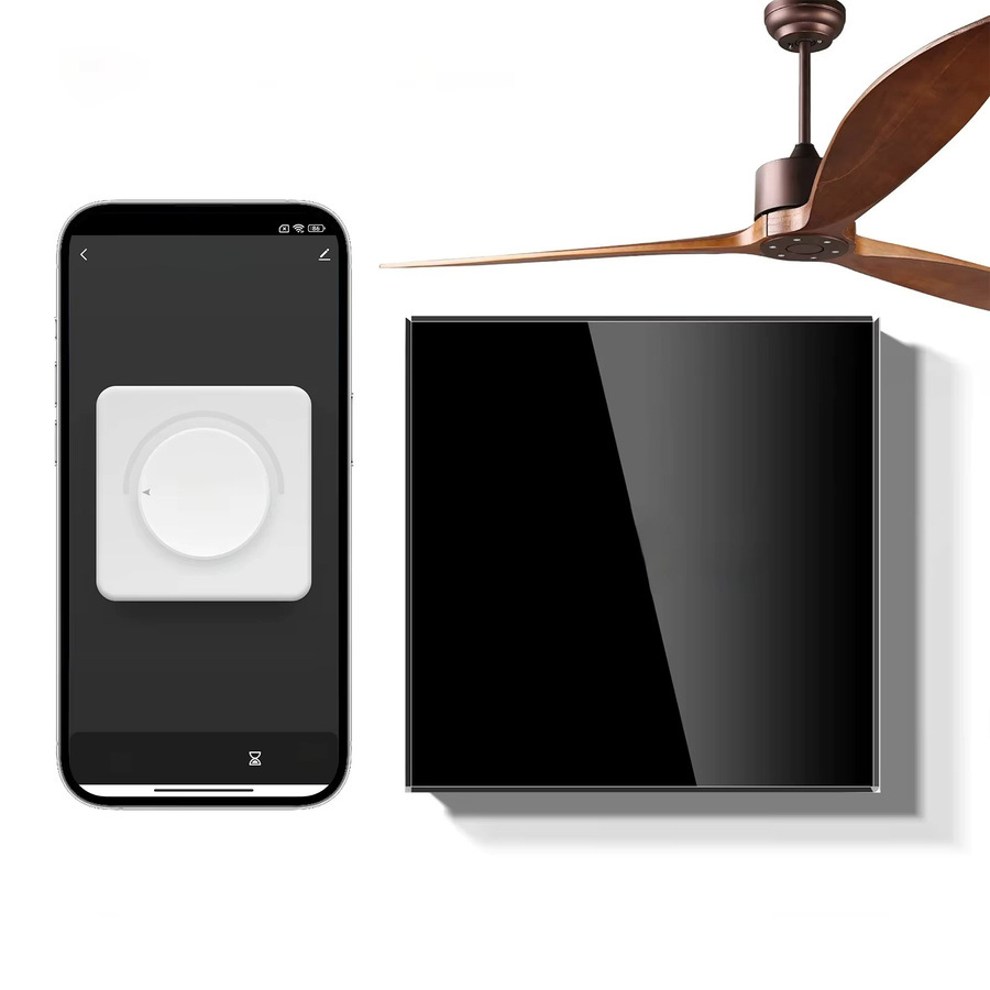 BSEED Zigbee Smart Wand Touch Schalter mit EU Buchse und Geschwindigkeitsregelung, Tuya Smart & Leben kompatibel, Weiß - Bild 3