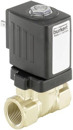 Bürkert Servogesteuertes Ventil 294982 6213 in Messing, Schwarz, 230V - Bild 1