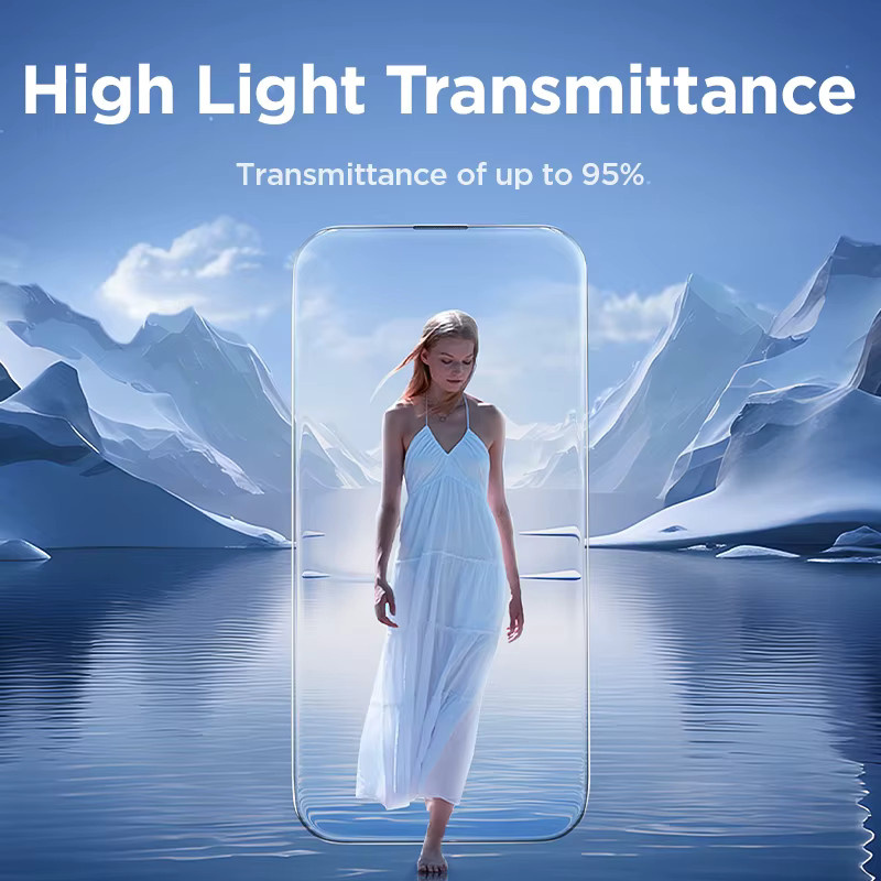Joyroom HD Panzerglas Displayschutzfolie für iPhone 18 17 16 15 14 13 12 Pro Max in Transparent - Bild 5