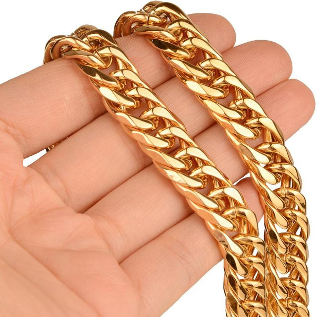 the BAY Halskette Edelstahl, Gold, Herren, 55cm - Bild 1