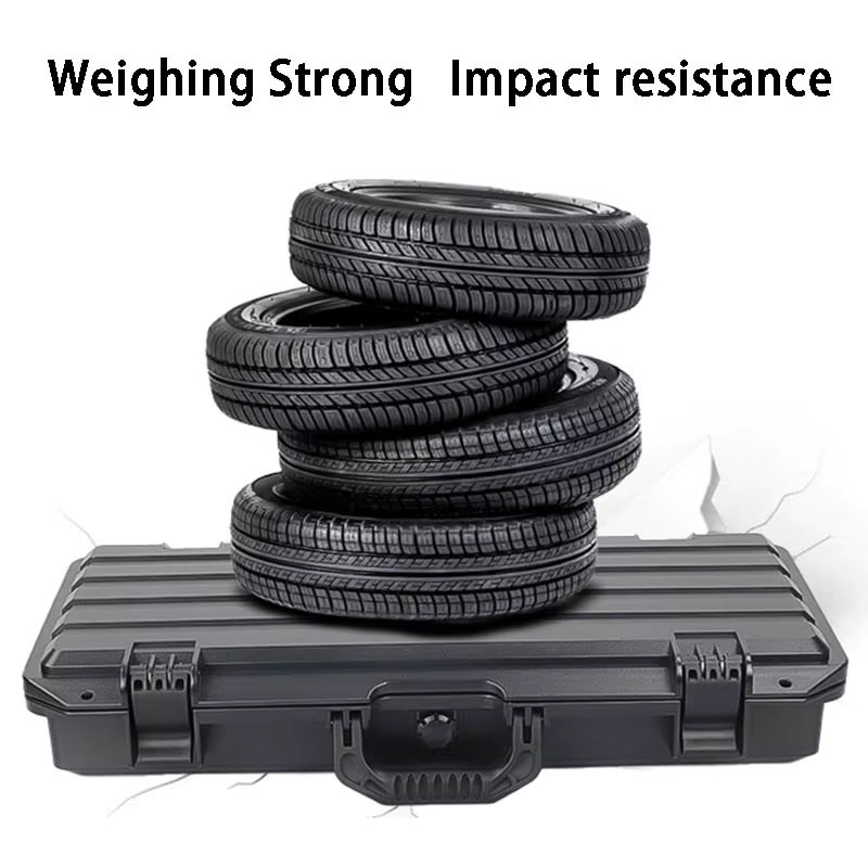 OEMG Multifunktionale Werkzeugkiste in Schwarz zur sicheren Aufbewahrung und zum Transport von Instrumenten und Hardware, B/T/H: 55,8 x 38,0 x 26,1 cm - Bild 3
