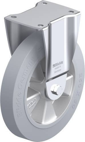 Blickle Bockrolle BH-ALEV 250K-SG in Grau aus Stahl mit einem Rad-Durchmesser von 250 mm und einer Tragfähigkeit von max. 650 kg - Bild 1